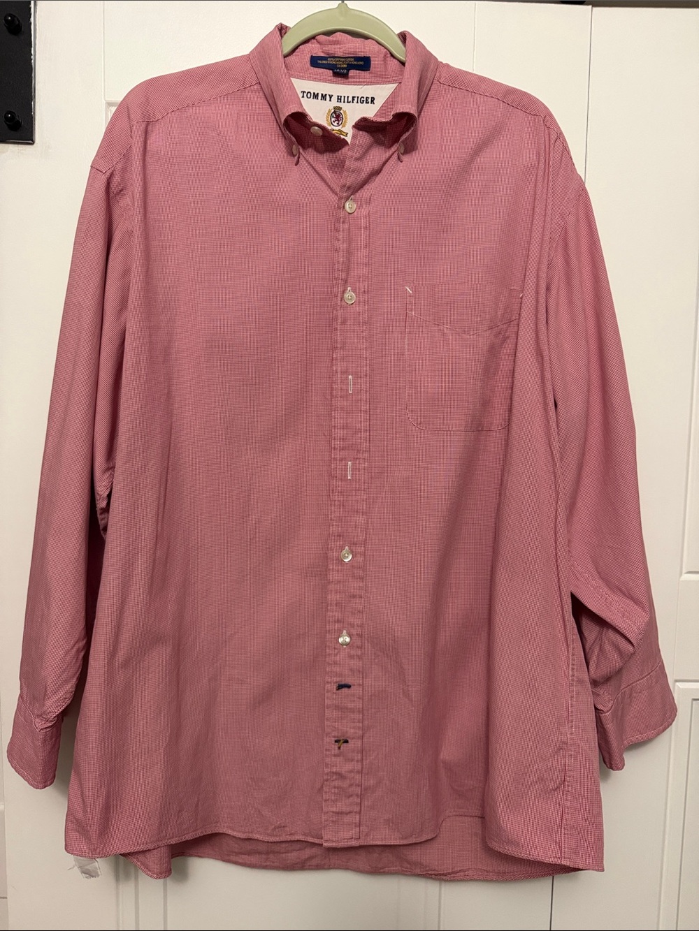 Tailored in Hong Kong Tommy Hilfiger Men's Dusty Rose Button-Down Shirt